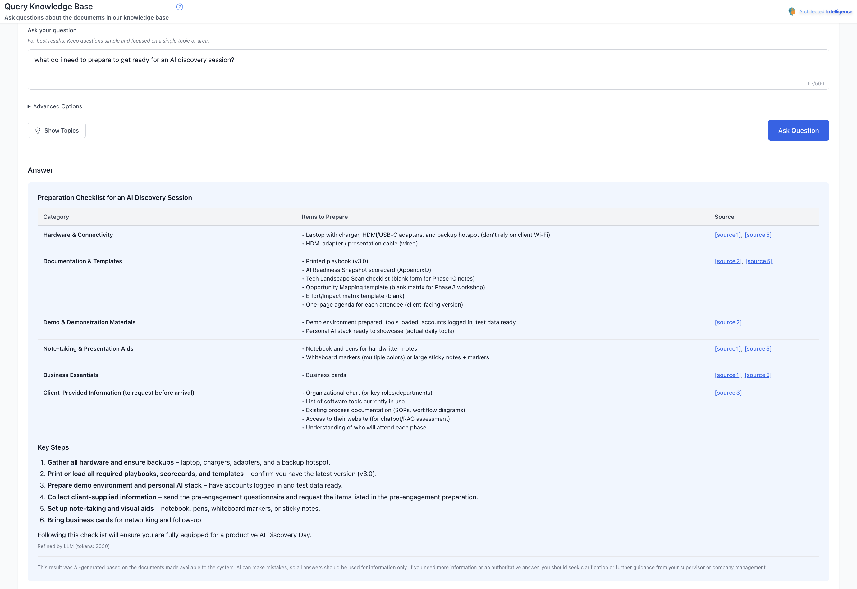 Query Knowledge Base